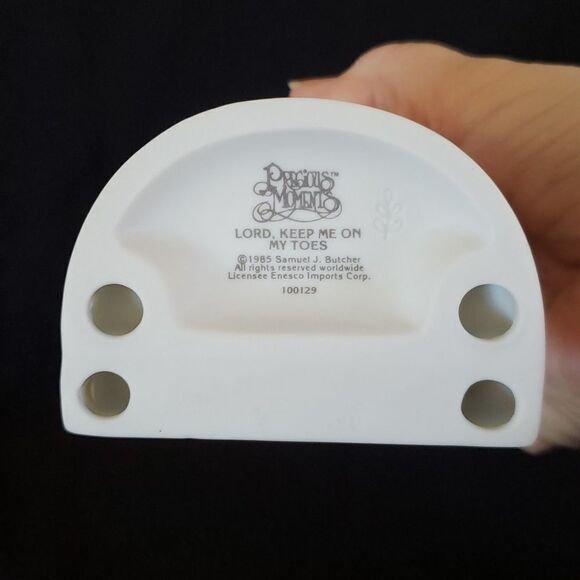 Vtg 1985 Precious Moments “Lord, Keep Me On My Toes” Porcelain Figurine #100129 - Picture 8 of 9